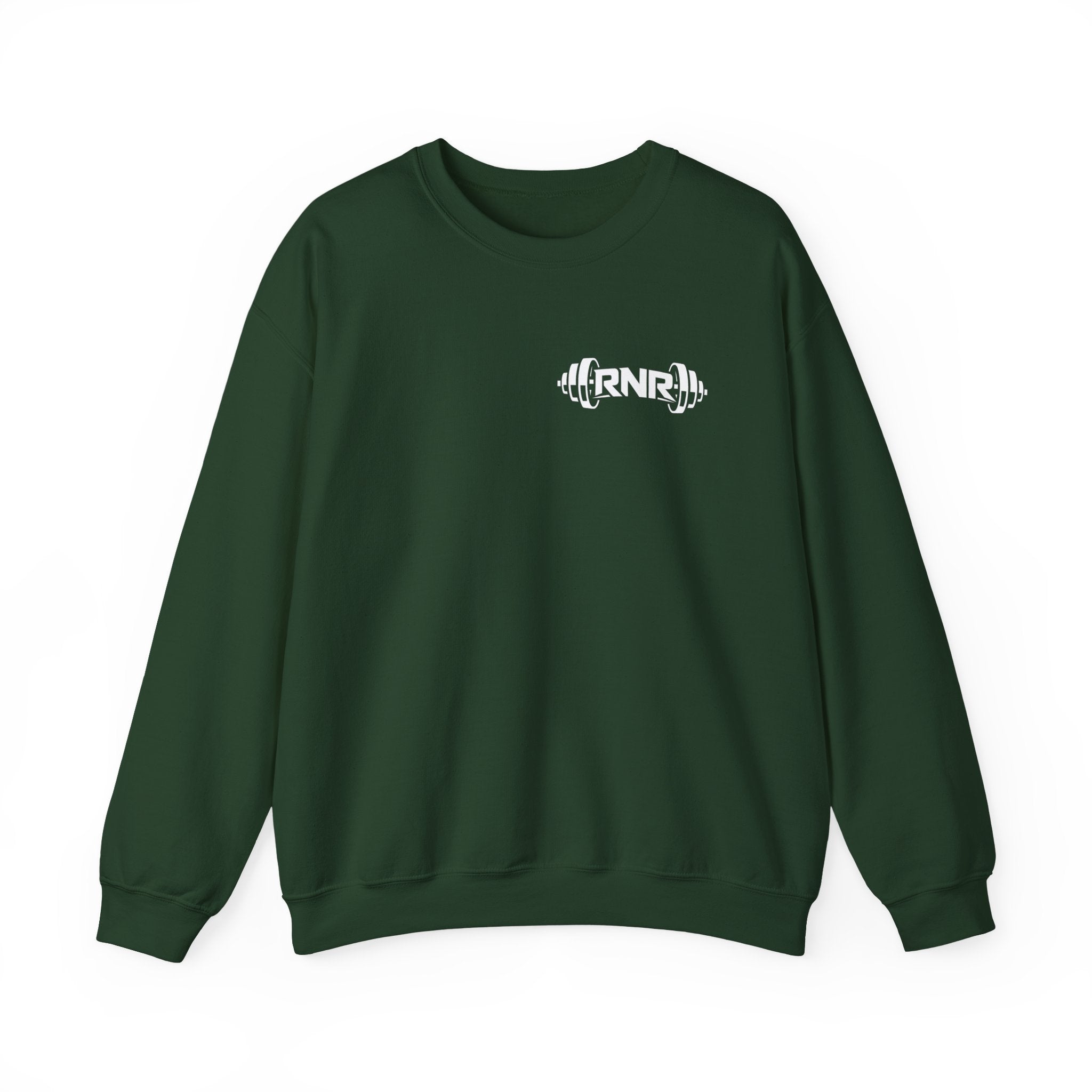 Barbell Logo Crewneck Sweatshirt – RNR Fitness Chest Graphic