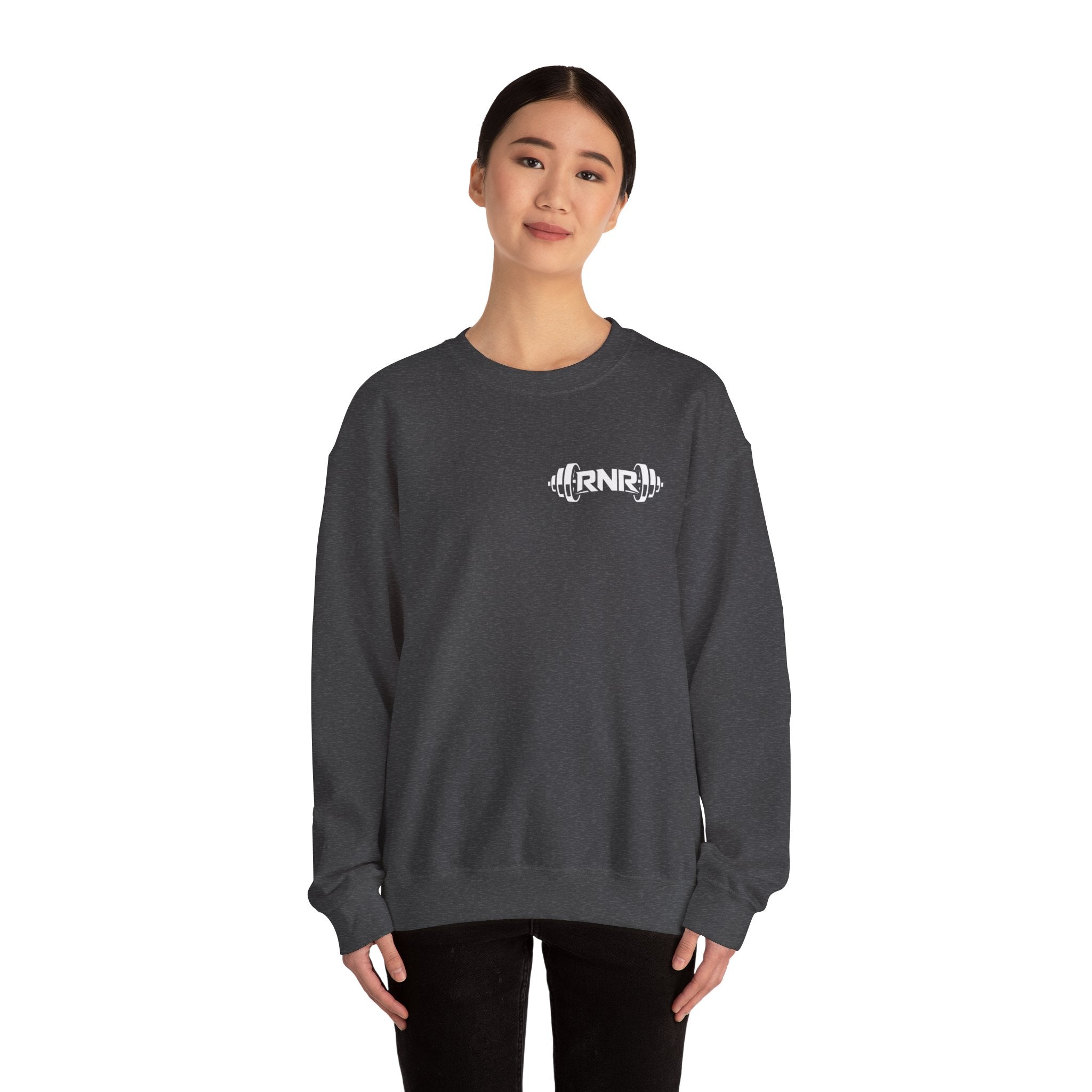 Barbell Logo Crewneck Sweatshirt – RNR Fitness Chest Graphic