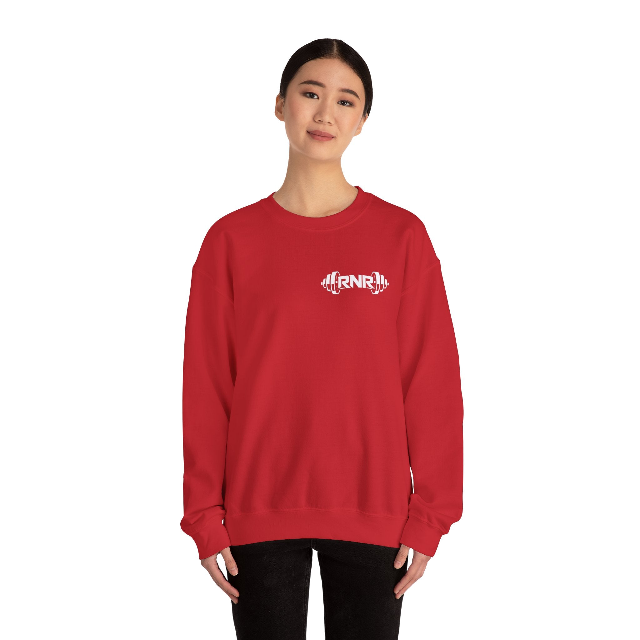 Barbell Logo Crewneck Sweatshirt – RNR Fitness Chest Graphic