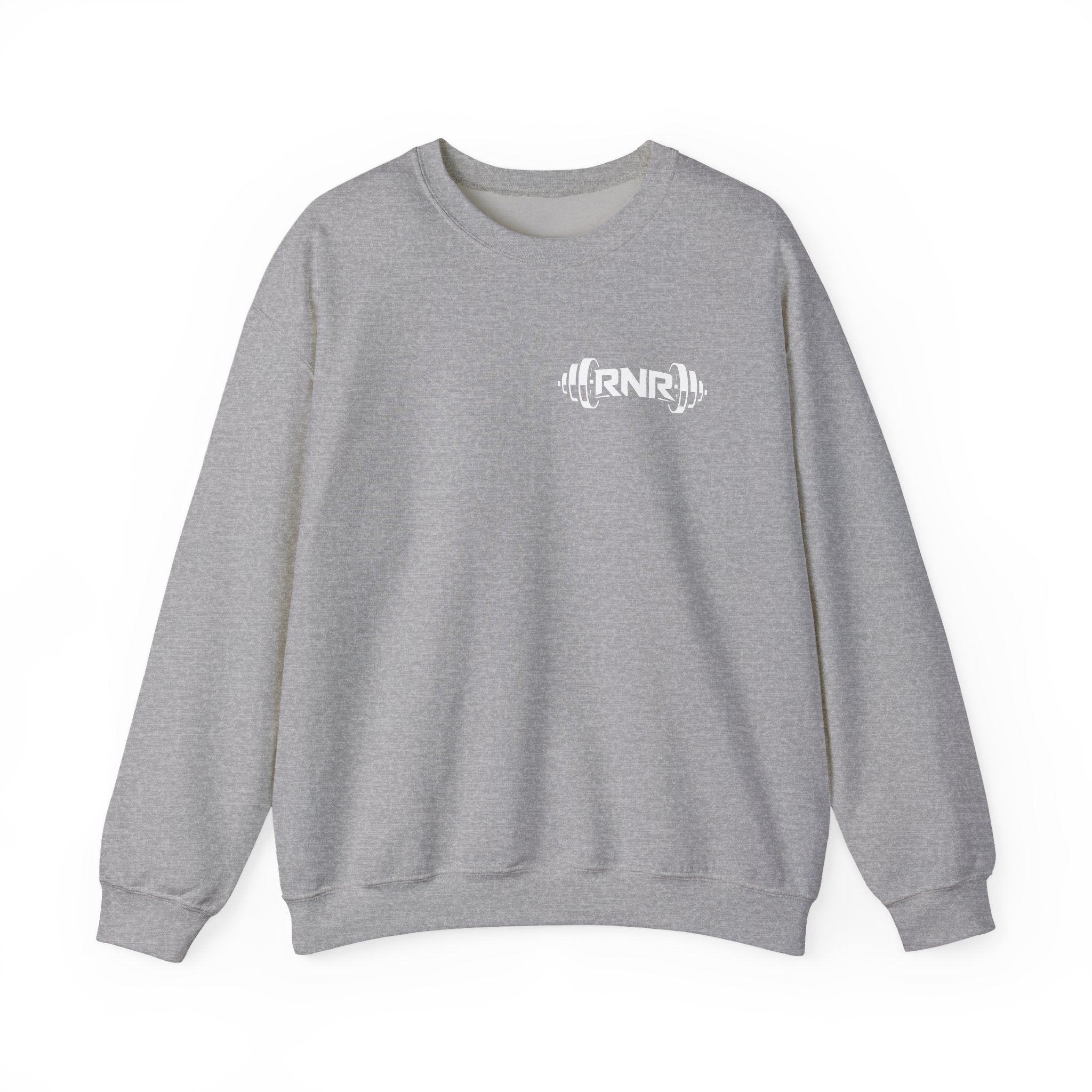 Barbell Logo Crewneck Sweatshirt – RNR Fitness Chest Graphic