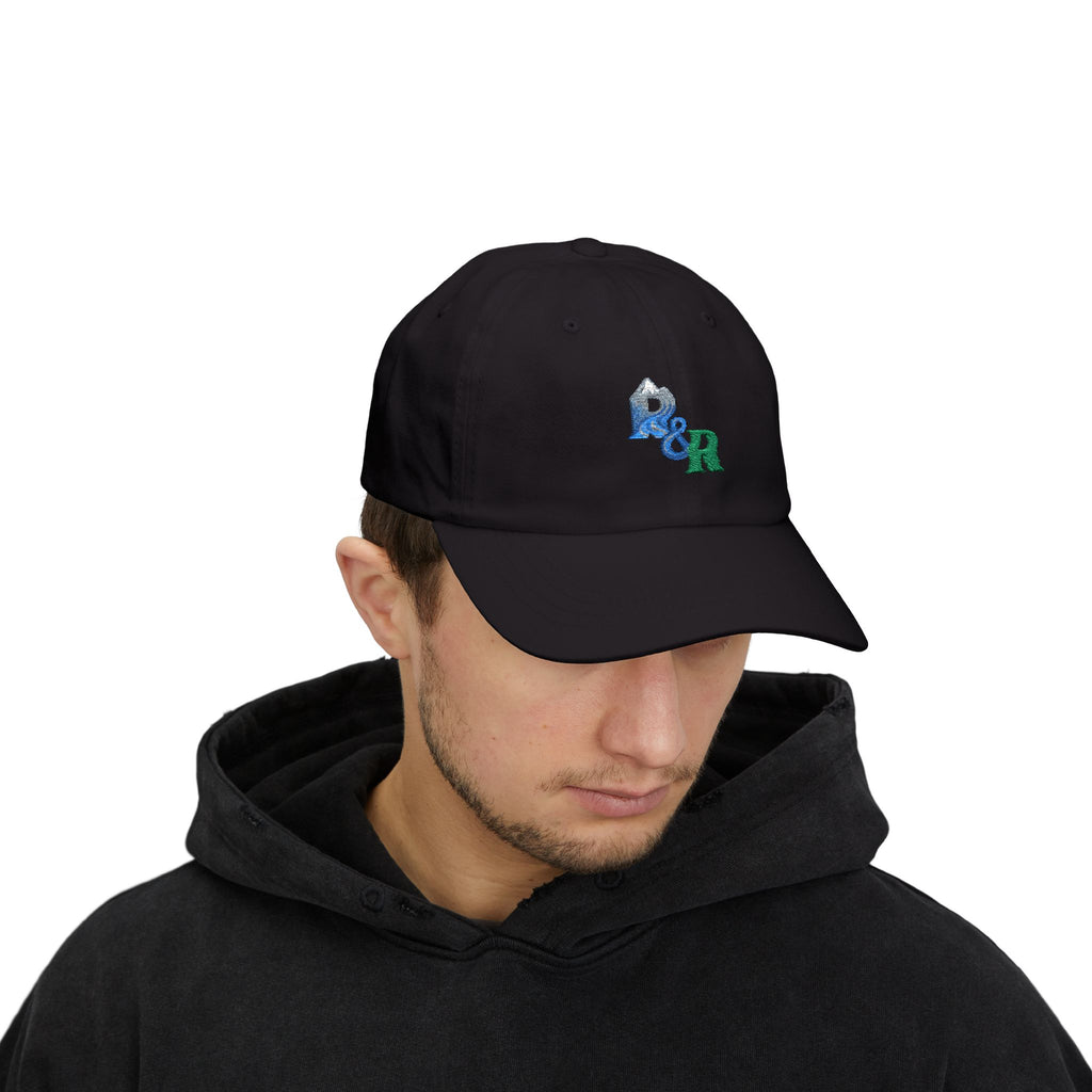 Dad Cap — Blue & Green "R&R" Embroidered Logo Hat