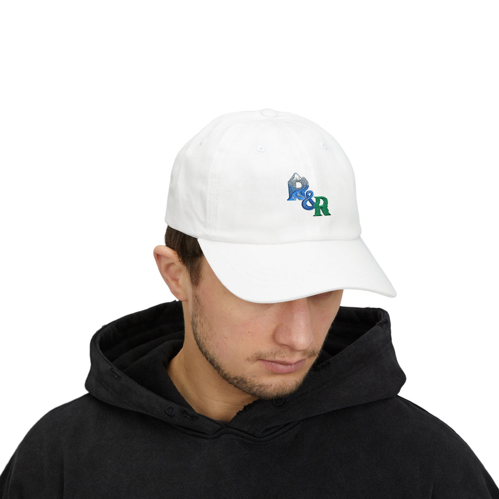 Dad Cap — Blue & Green "R&R" Embroidered Logo Hat