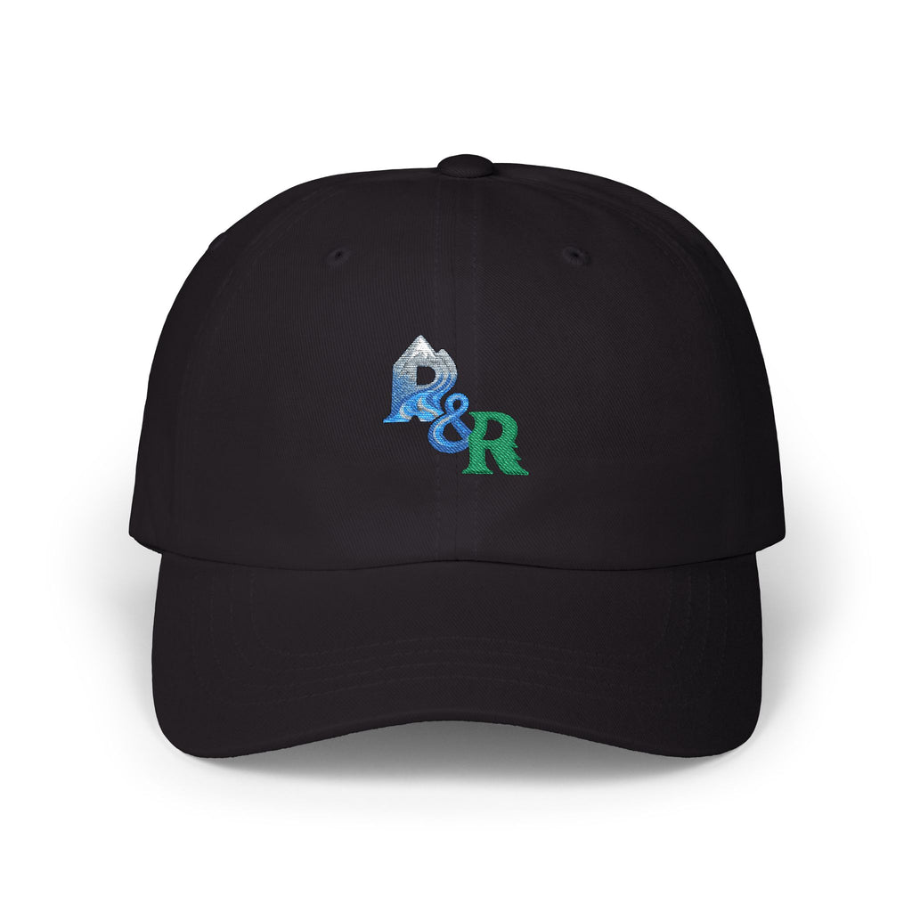 Dad Cap — Blue & Green "R&R" Embroidered Logo Hat