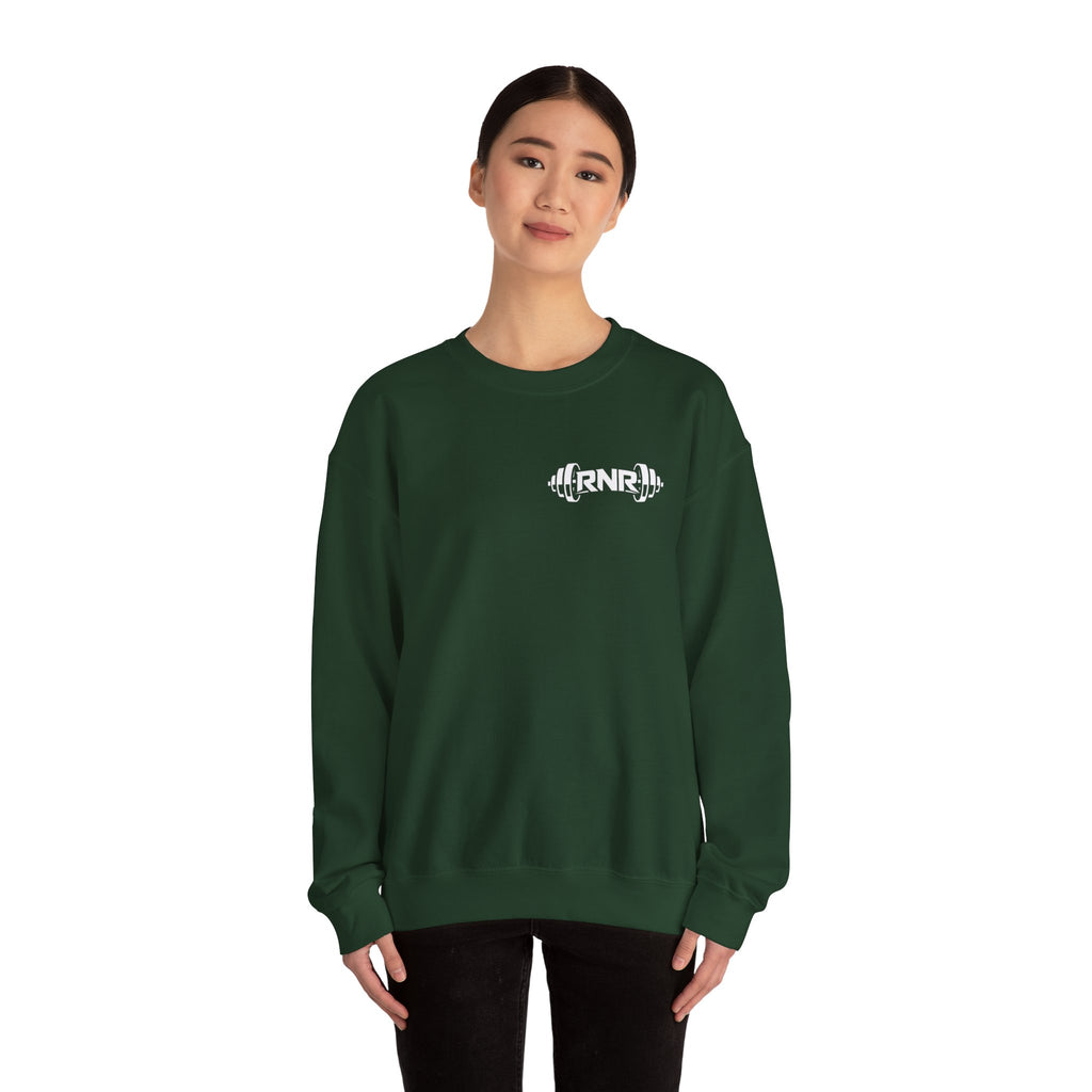 Barbell Logo Crewneck Sweatshirt – RNR Fitness Chest Graphic