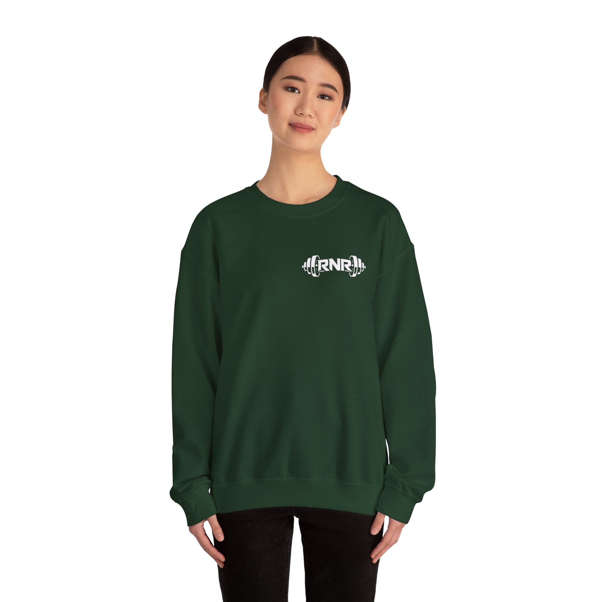 Barbell Logo Crewneck Sweatshirt – RNR Fitness Chest Graphic