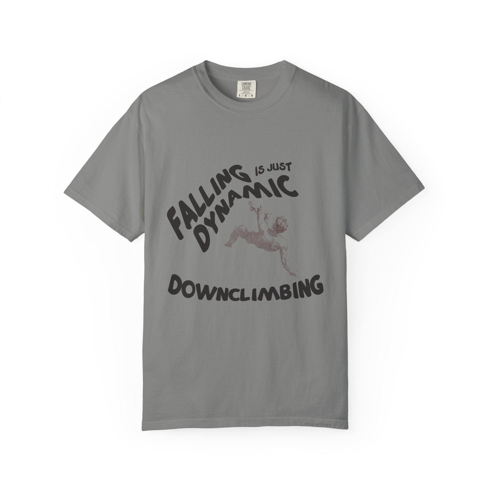 Dynamic Downclimbing Graphic T-Shirt, Adventure Apparel, Unisex Casual Wear, Gift for Climbers, Outdoor Enthusiasts, Fun Sports Tee