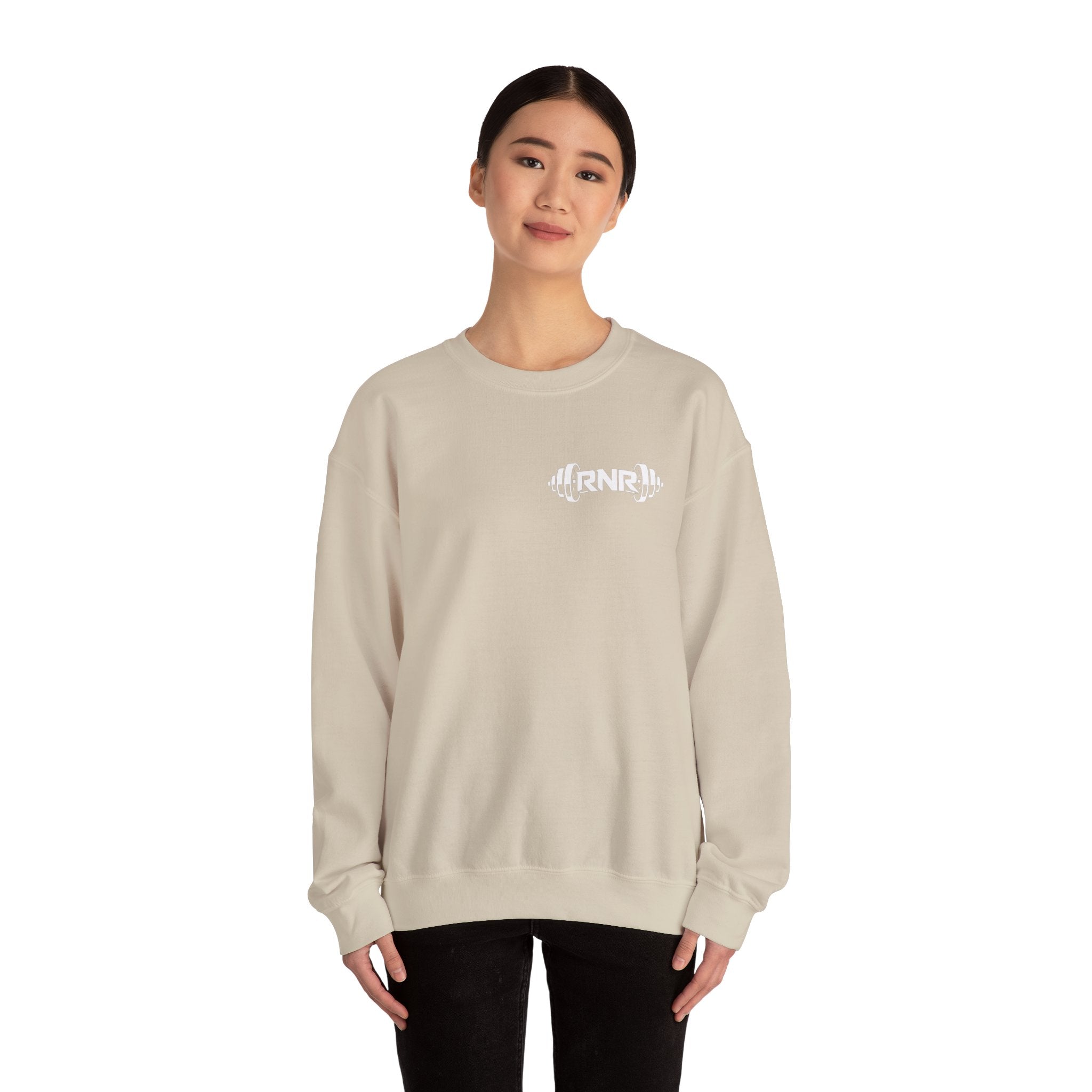 Barbell Logo Crewneck Sweatshirt – RNR Fitness Chest Graphic