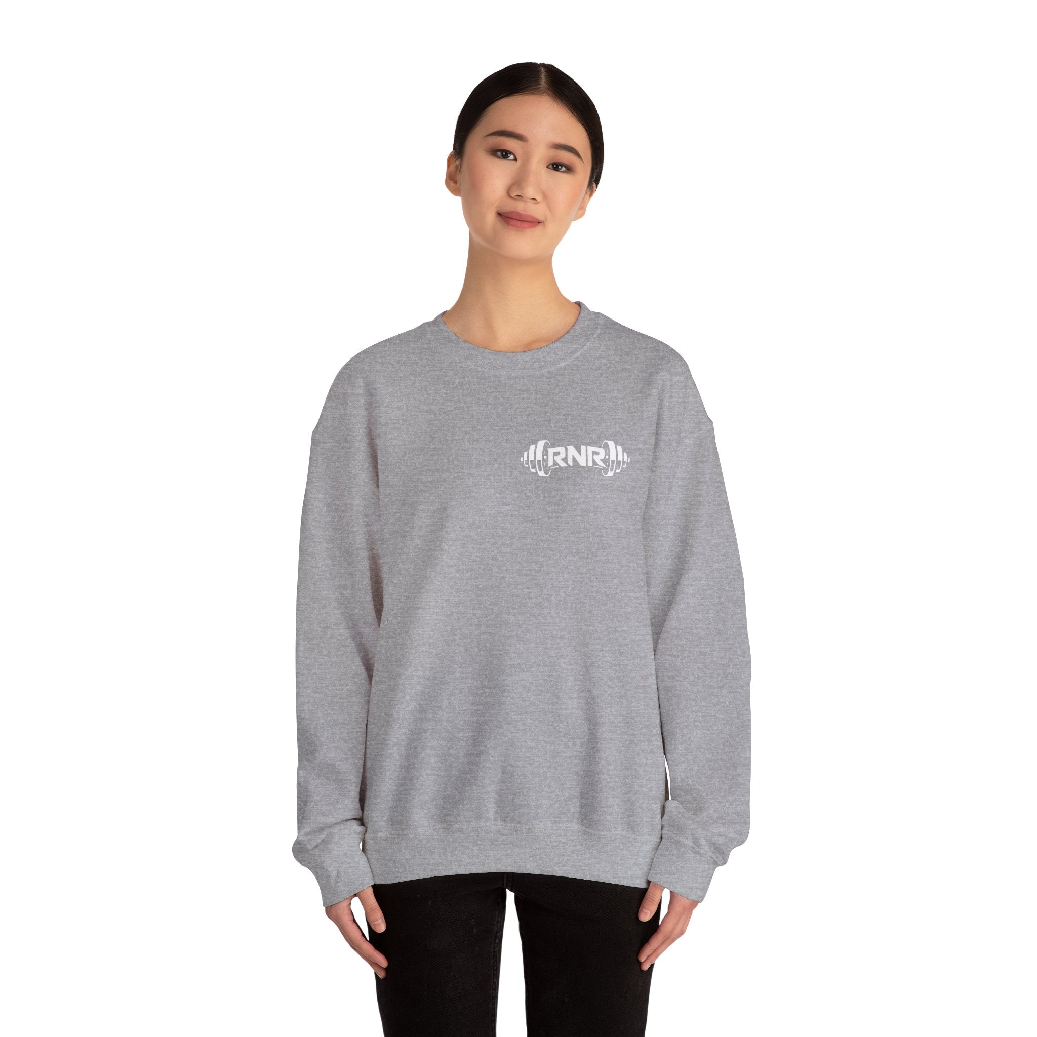 Barbell Logo Crewneck Sweatshirt – RNR Fitness Chest Graphic