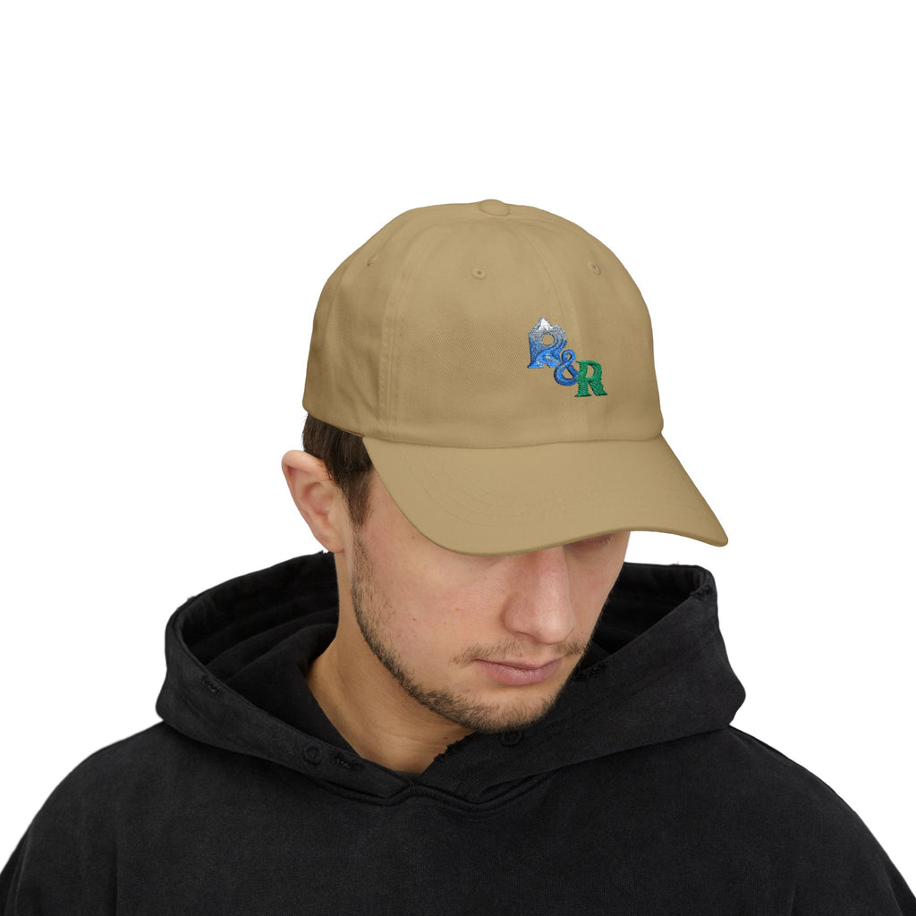 Dad Cap — Blue & Green "R&R" Embroidered Logo Hat
